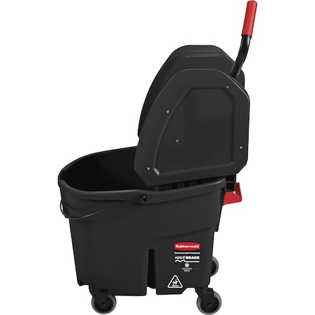 Rubbermaid Commercial Down Press Mop Bucket and Wringer Combination, Black RCP1863898